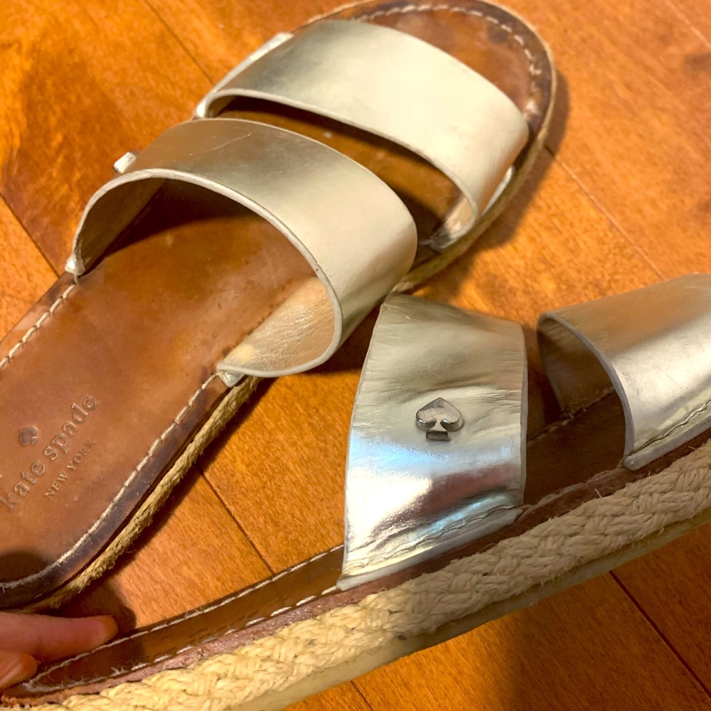 Kate spade silver sandals